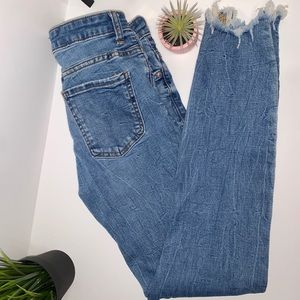 ZARA WOMAN Premium Denim Coll Distressed Jeans